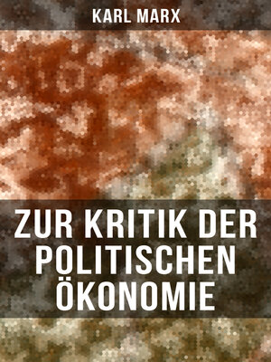cover image of Zur Kritik der politischen Ökonomie